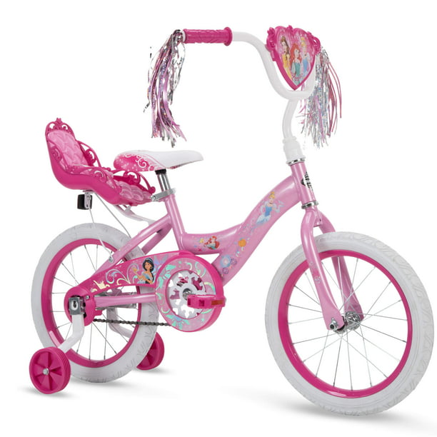 Blue/White for sale online Huffy Disney Frozen 16 inch EZ Build Girls Bike with Sleigh Doll Carrier 